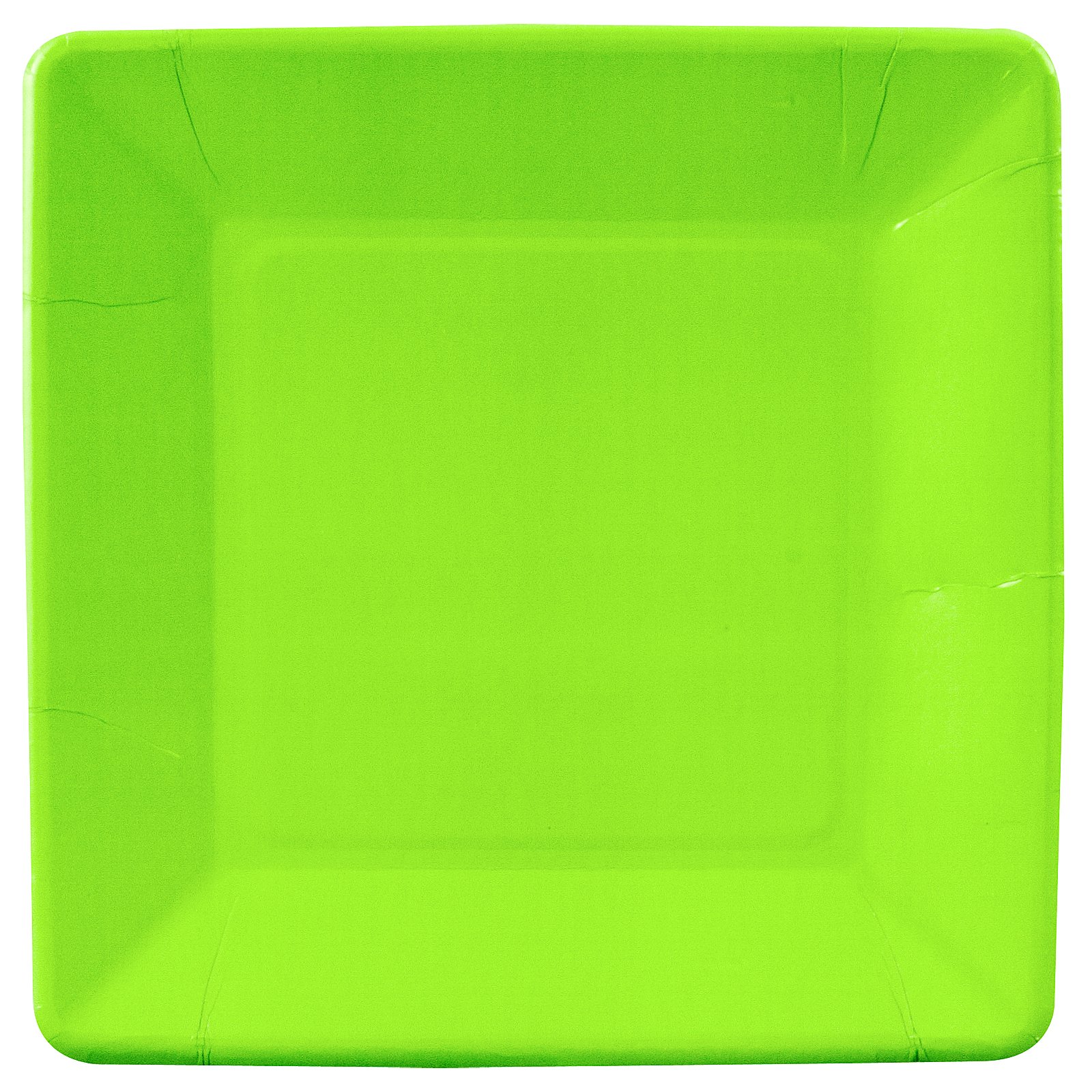 Fresh Lime (Lime Green) Square Dinner Plates (18 count)