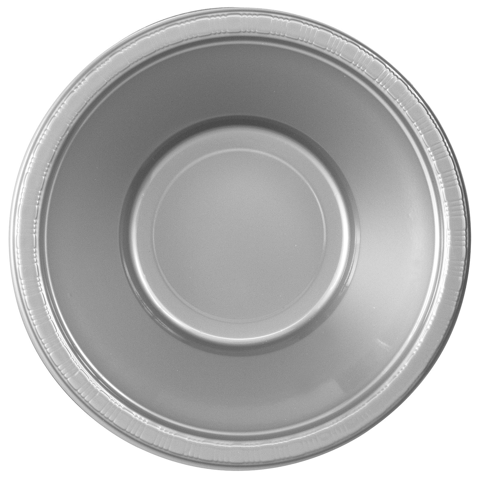 Shimmering Silver (Silver) Plastic Bowls (20 count)