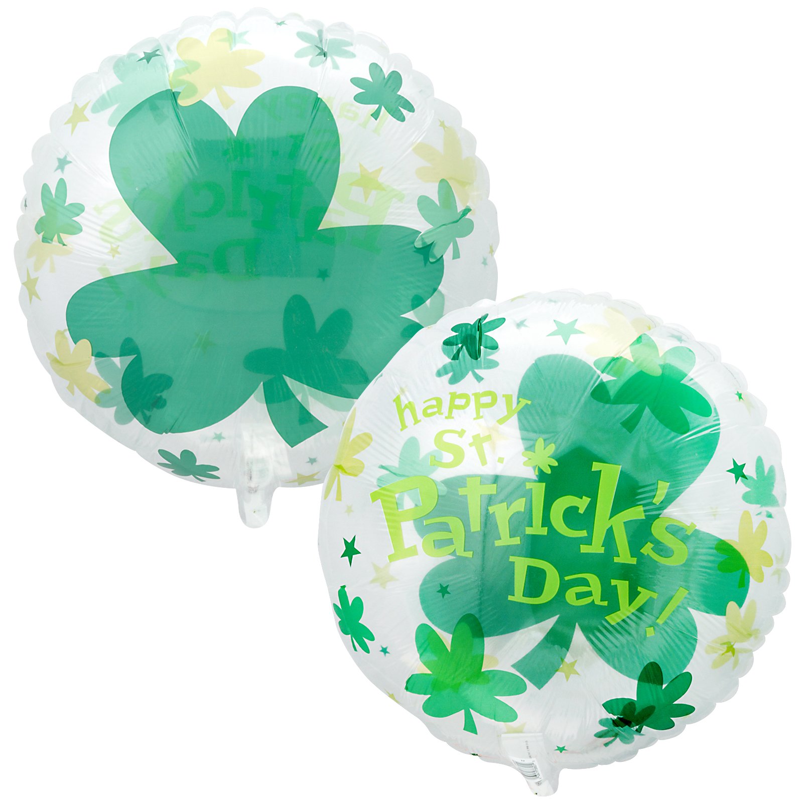 Clear Shamrock 22" Foil Balloon