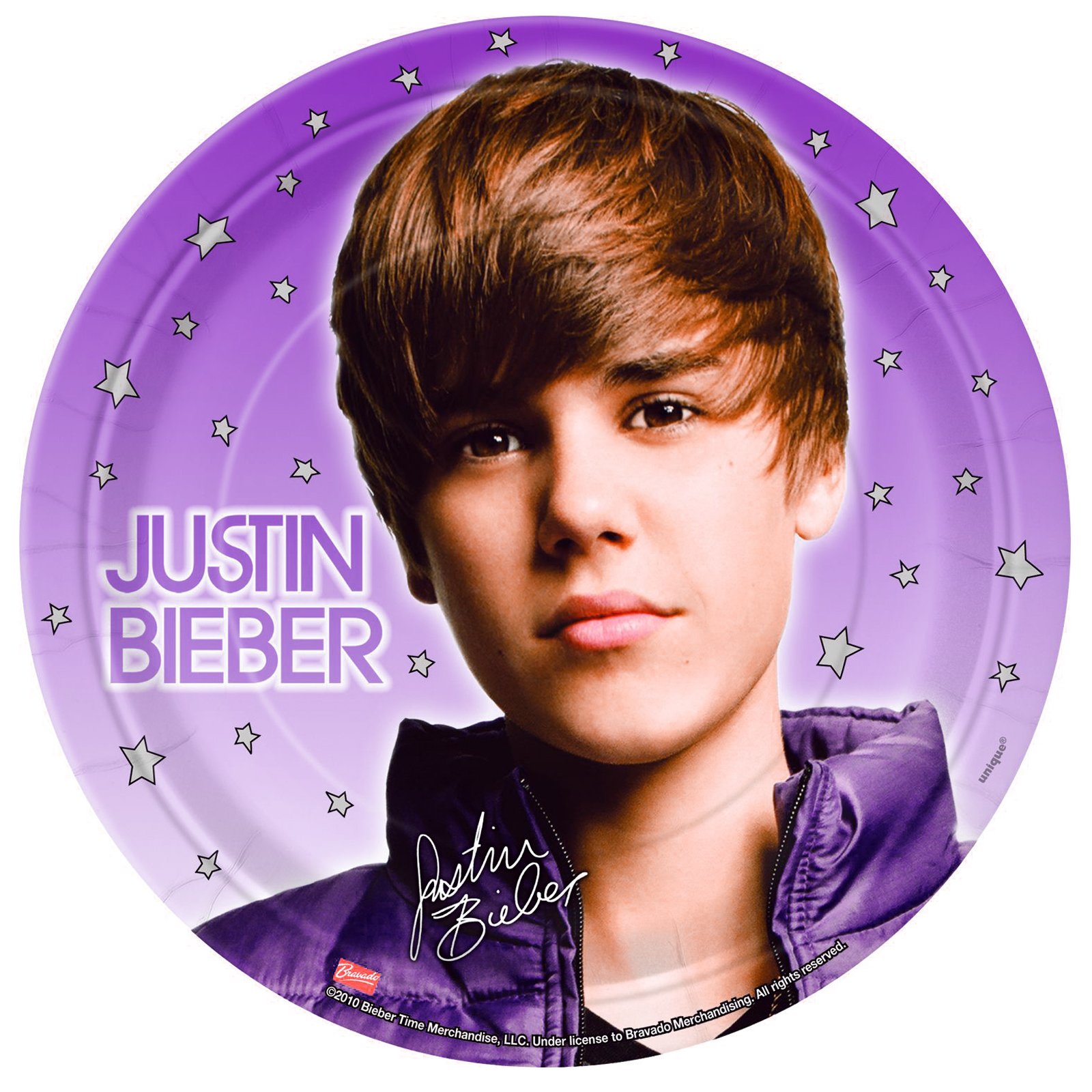 Justin Bieber Dessert Plates (8 count)