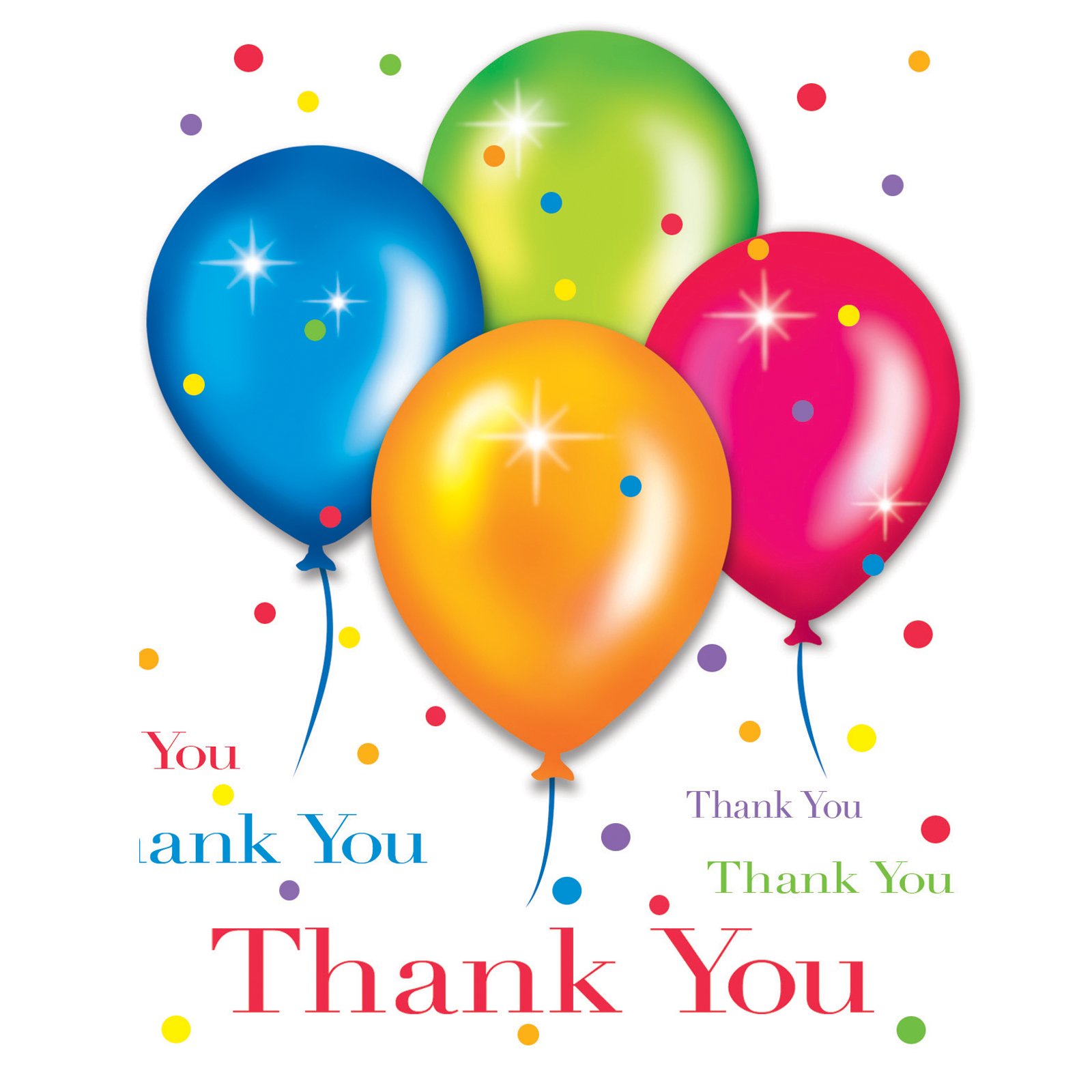 Birthday Balloons Thank You Cards (8 count)