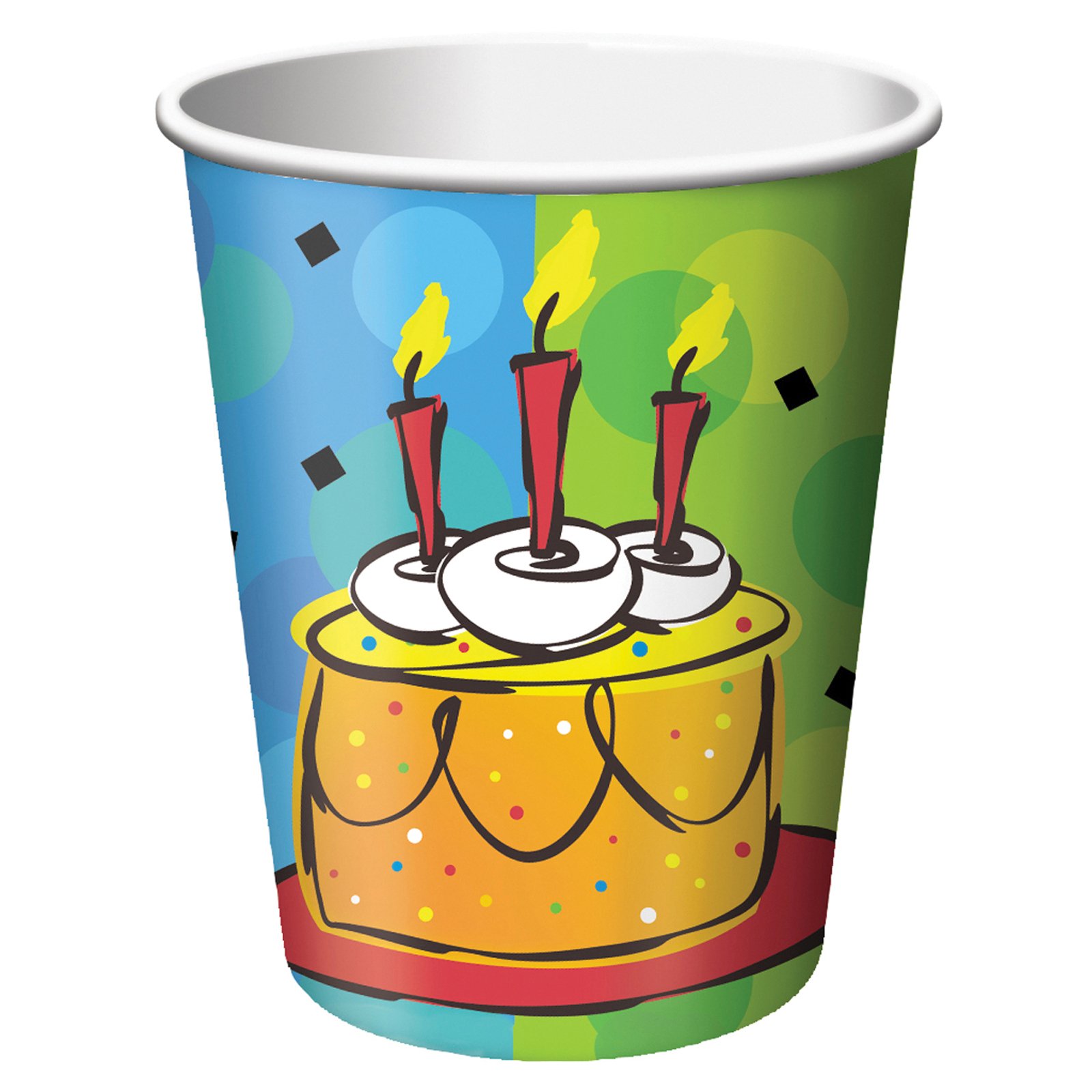 Cake Celebration 9 oz. Paper Cups (8 count)