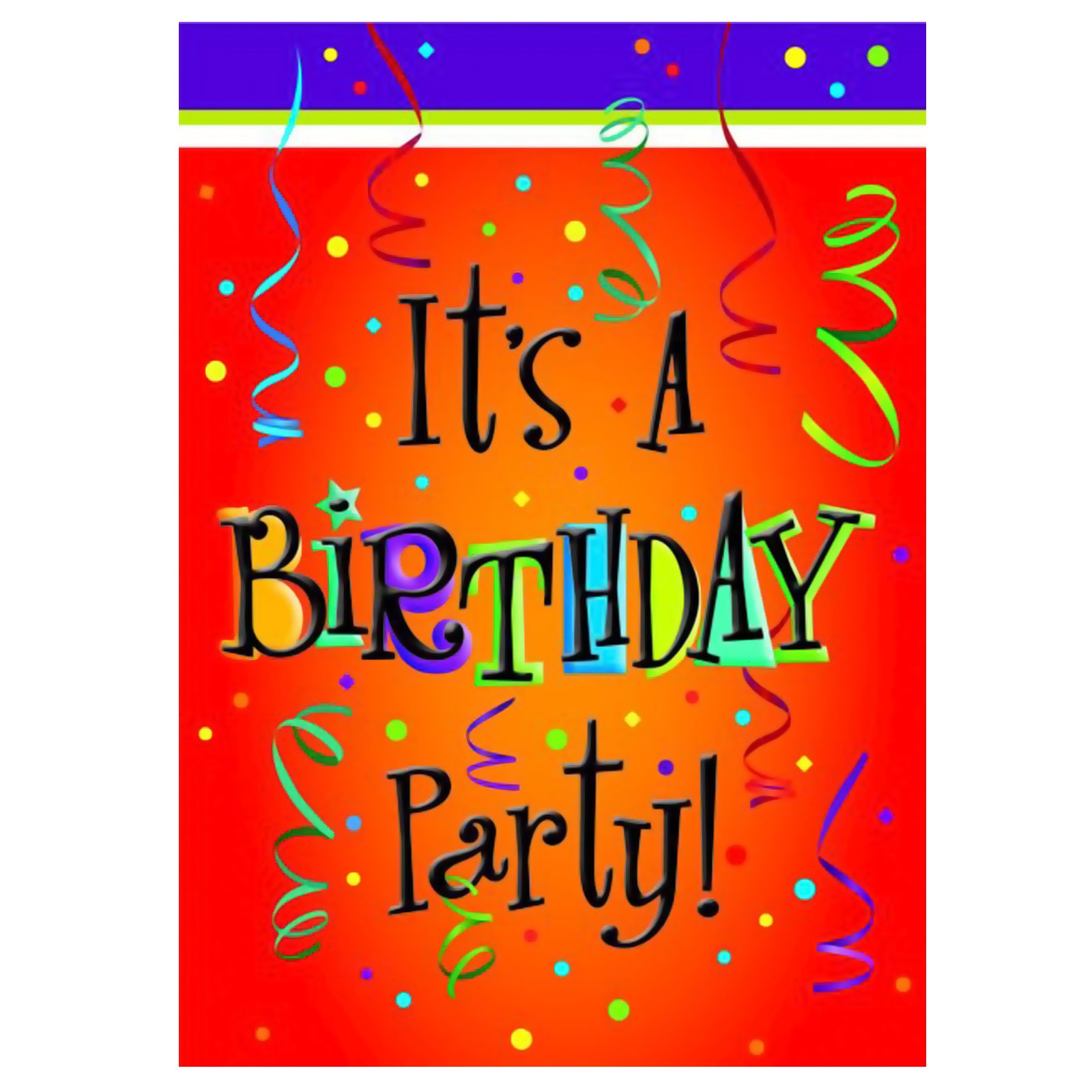 Lively Birthday Invitations (8 count)