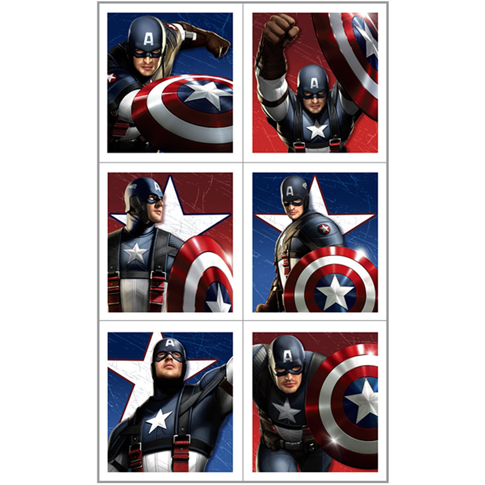 Captain America - Sticker Sheets (4 count)