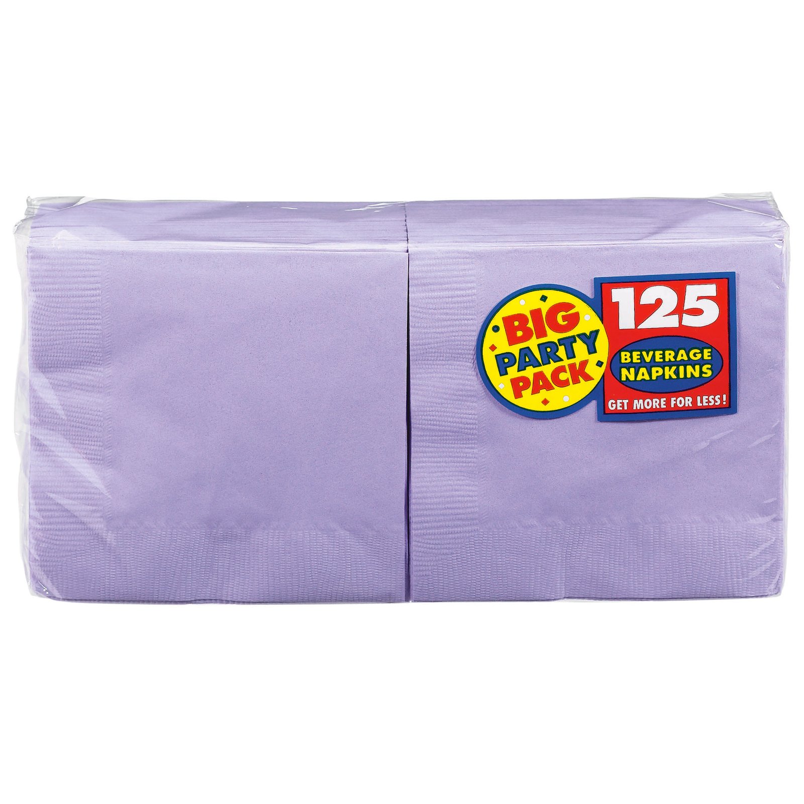 Lavender Big Party Pack - Beverage Napkins (125 count)