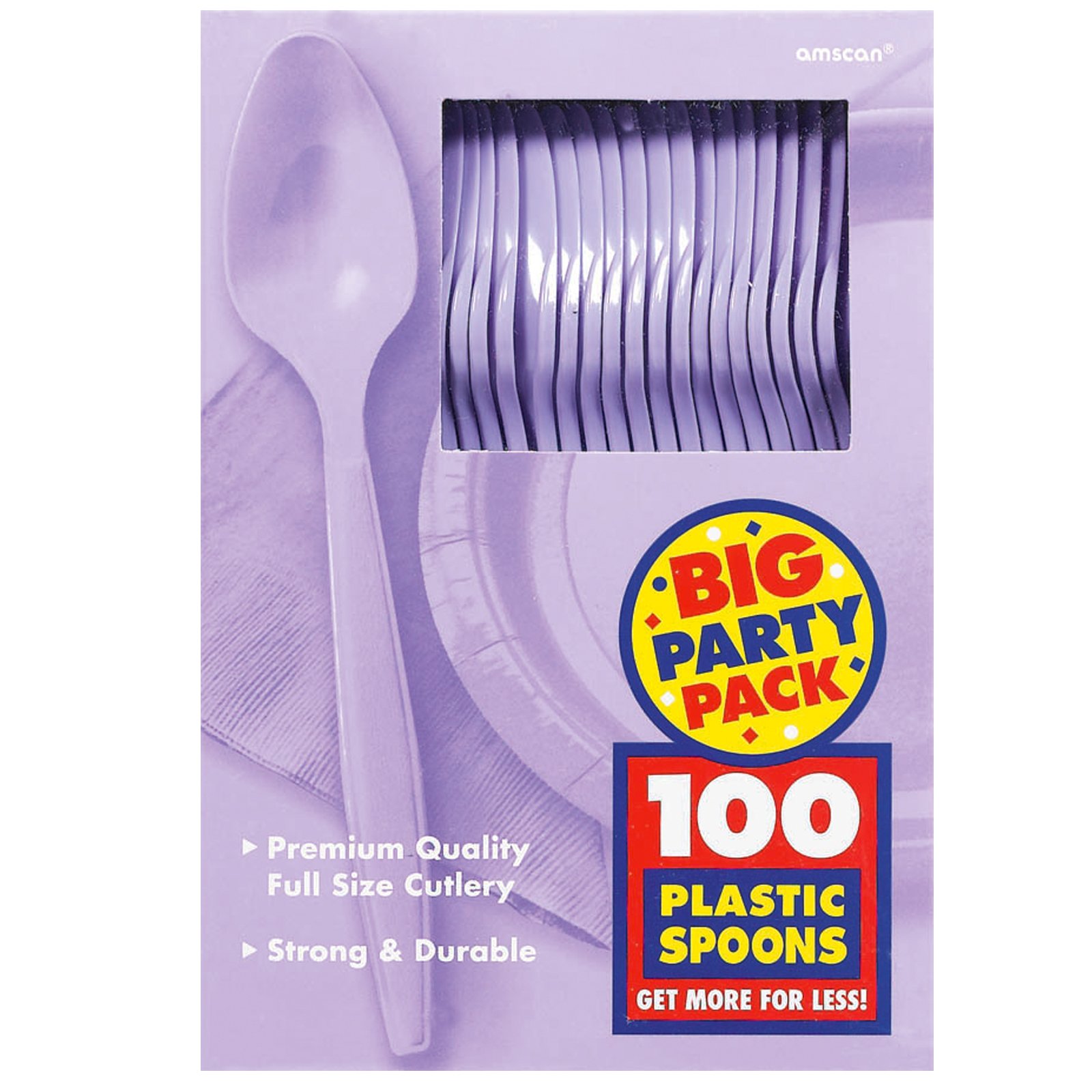 Lavender Big Party Pack - Spoons (100 count)