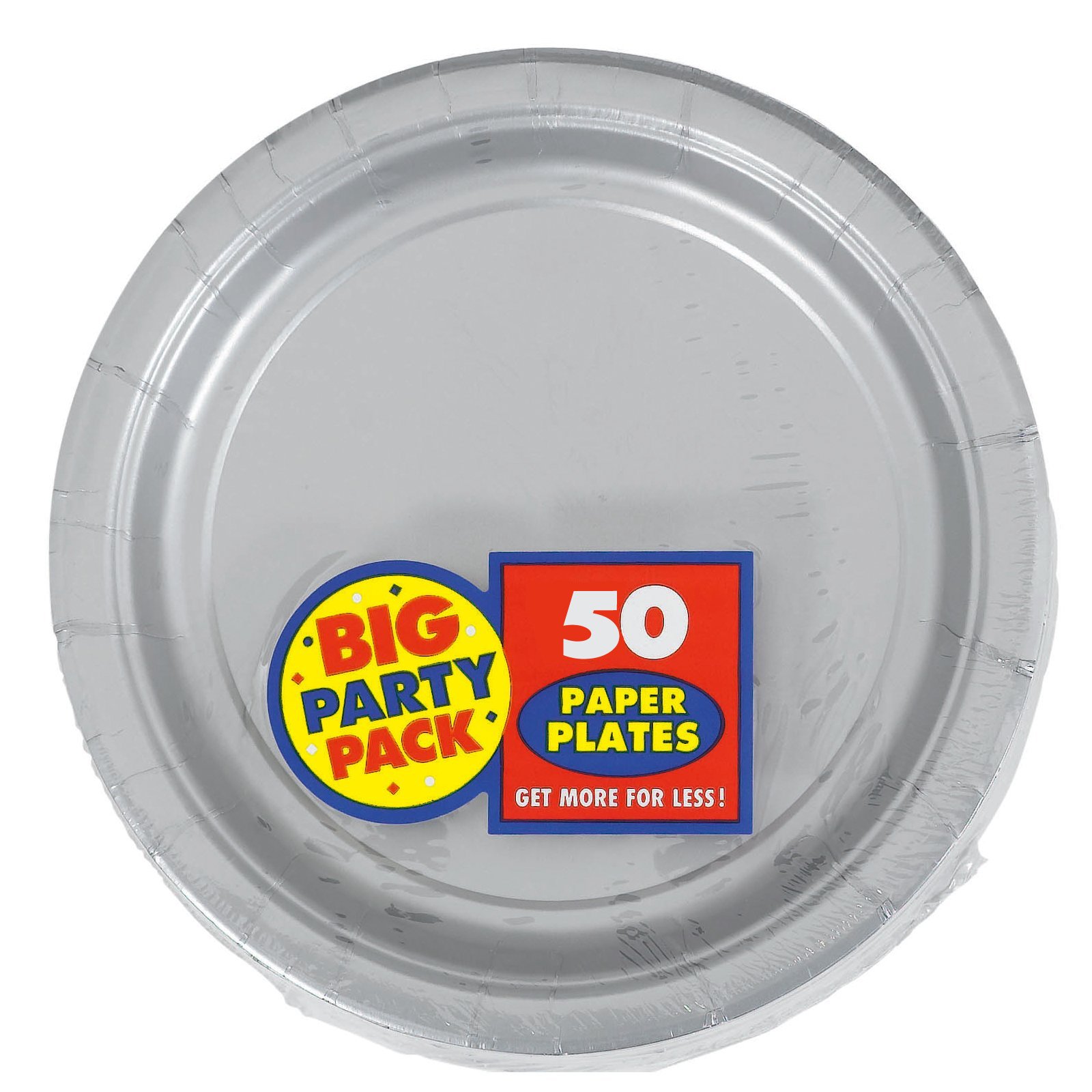 Silver Big Party Pack - Dinner Plates (50 count)