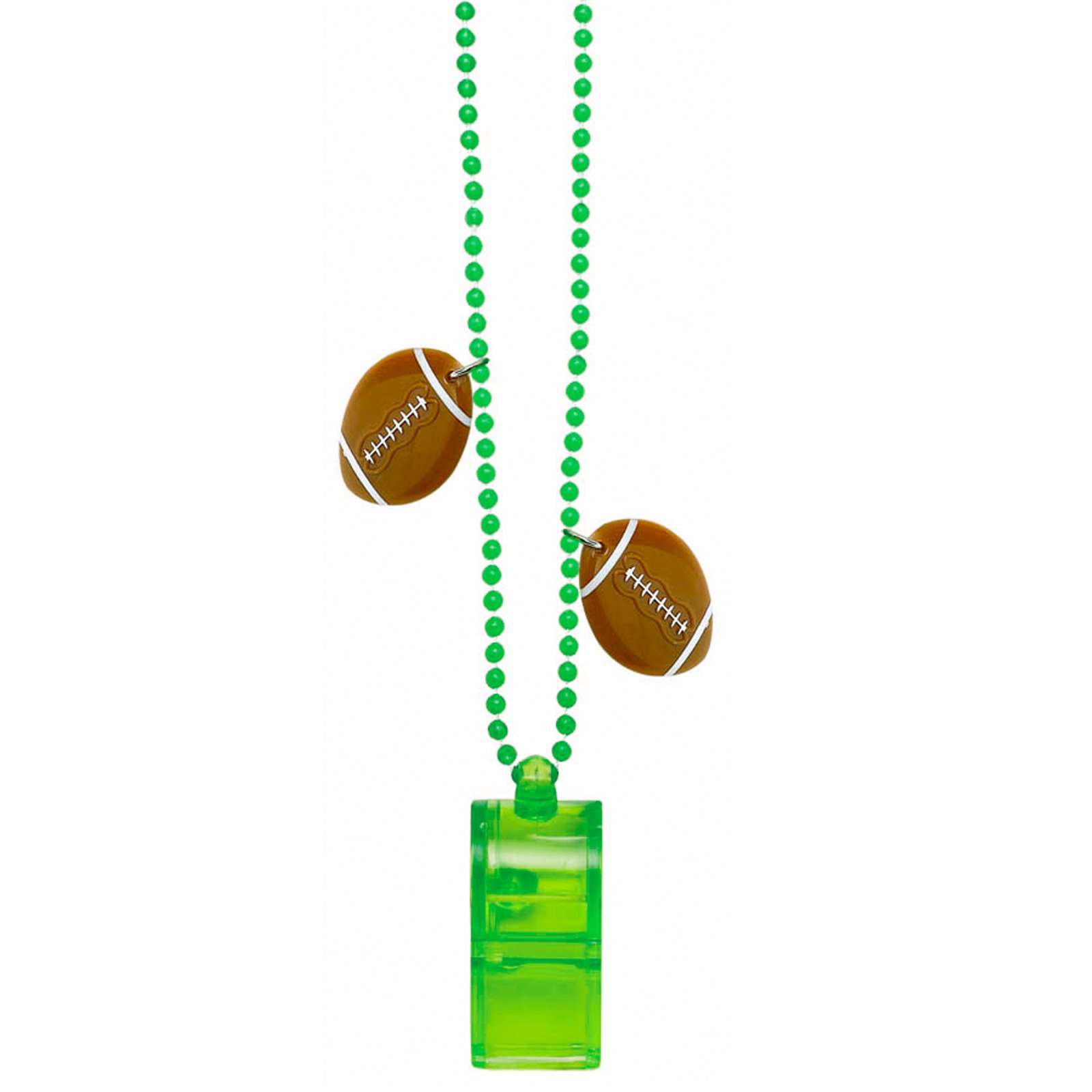 Football - Bead Necklace Chain with Whistle