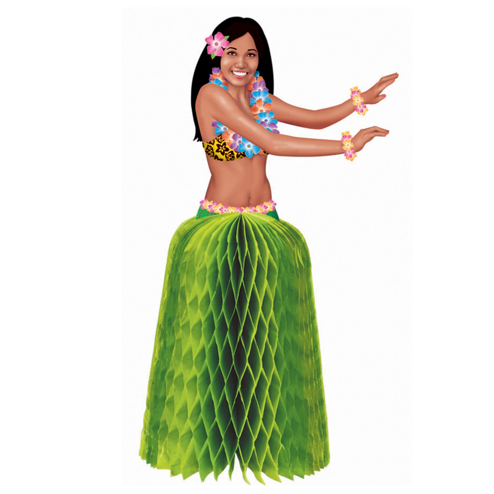 Hula Girl Mini Honeycomb Centerpieces (2 count)