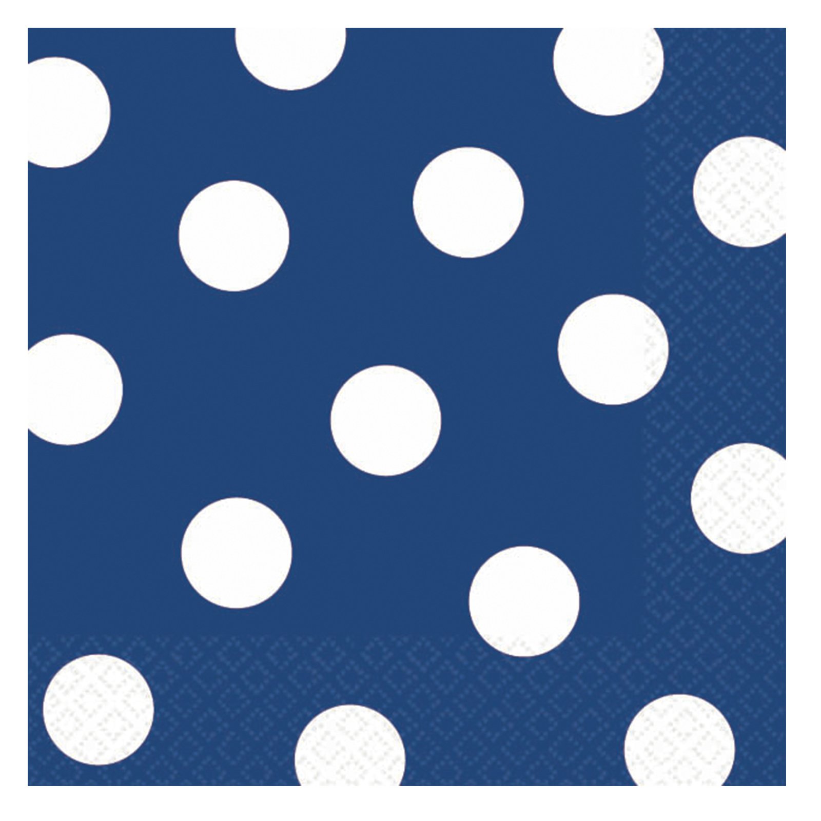 Blue Polka Dot Beverage Napkins (36 count)