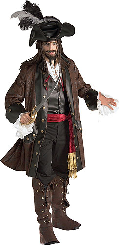 Authentic Caribbean Pirate Adult Costume