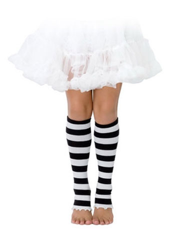 Kids Black and White Leg Warmers