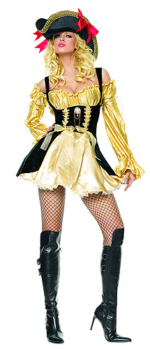 Sexy Gold Vixen Pirate Costume