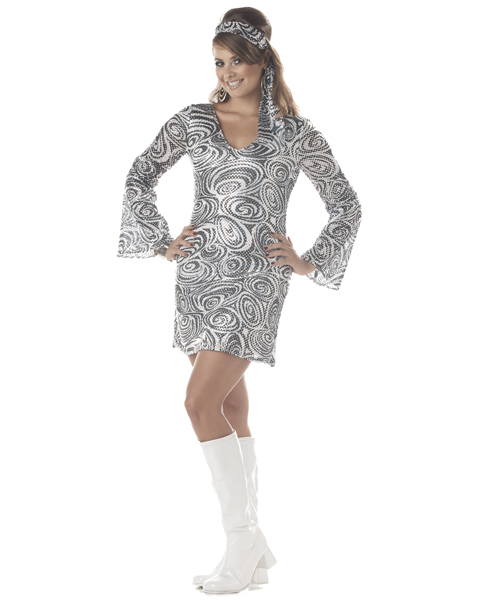 Womens Plus Size Disco Diva Costume