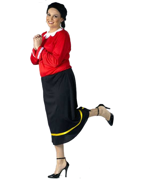 Womens Plus Size Olive Oyl Costume