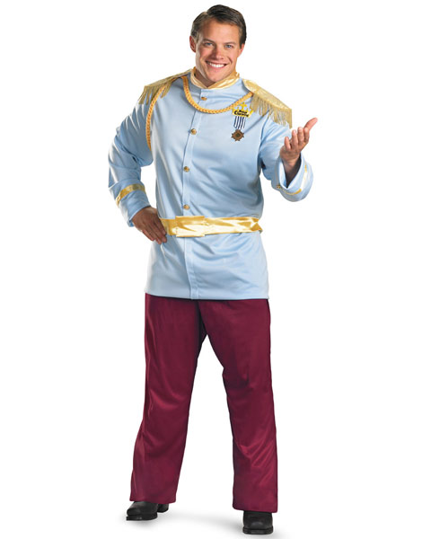 Plus Size Mens Deluxe Disney Prince Charming Costume