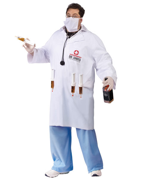 Plus Size Dr. Shots Mens Costume