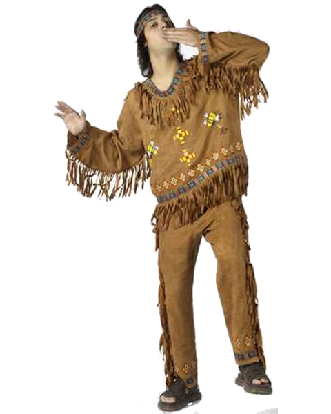 Mens Plus Native American Male Costume