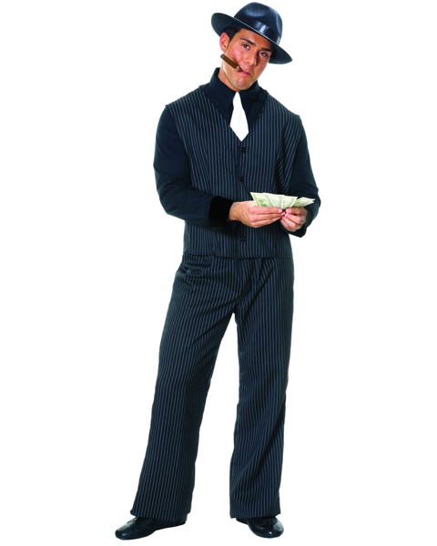 Mens Plus Gangster Man Costume