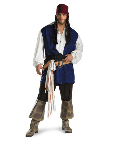 Classic Plus Size Pirates Of The Caribbean Jack Sparrow Mens Cos