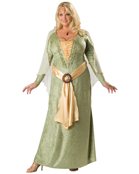 Premier Womens Plus Medieval Maiden Costume