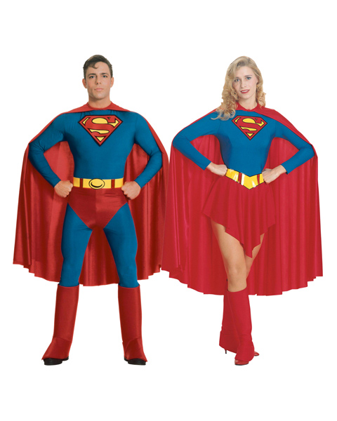 Adult Couples Supergirl Costume