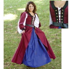 Celtic Dress (Burgundy) Renaissance Collection Adult Costume