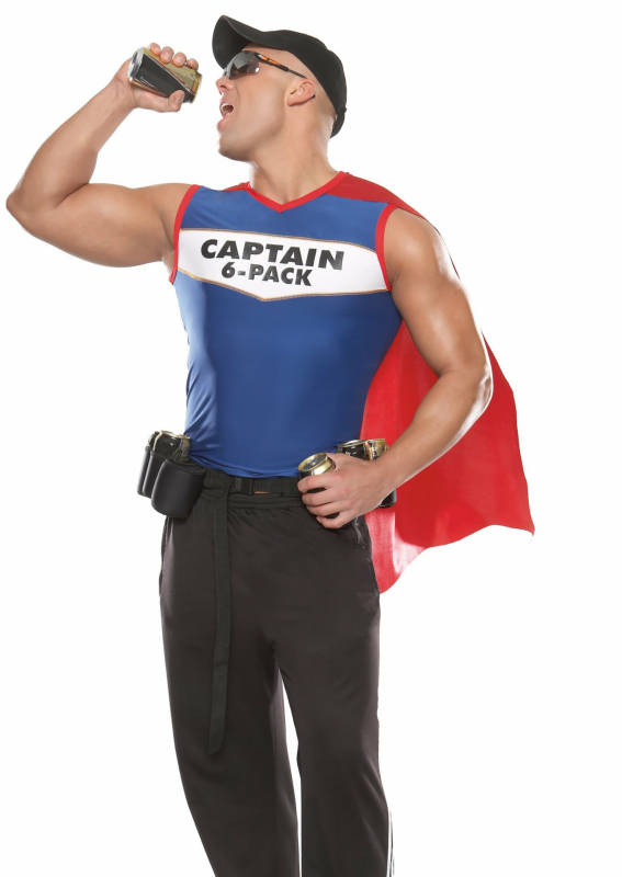 Captain 6 Pack Adult Costume