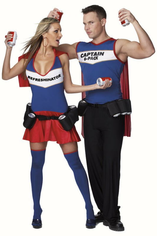 Captain 6 Pack Adult Costume