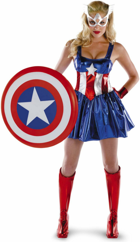 Captain America Sassy Deluxe Adult Costume