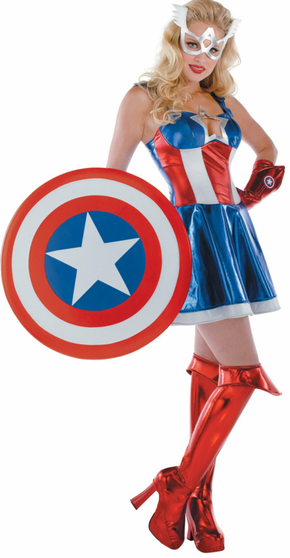 Captain America Sassy Prestige Adult Costume