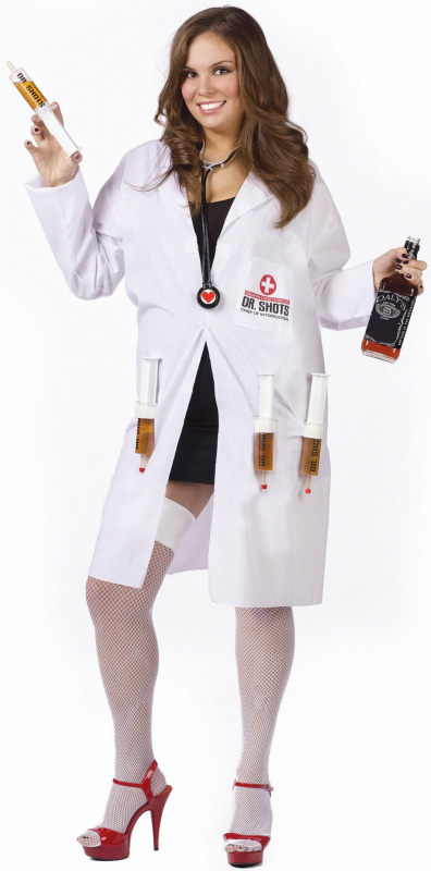 Dr. Shots Female Adult Plus Costume