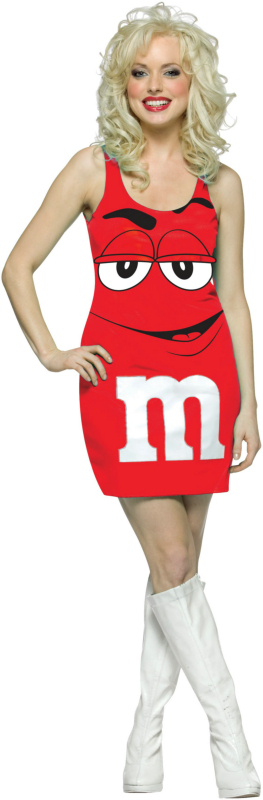 M&M Red Tank Dress Adult Costume