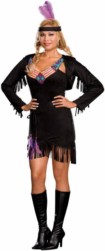 Naughty Native Plus Adult Costume