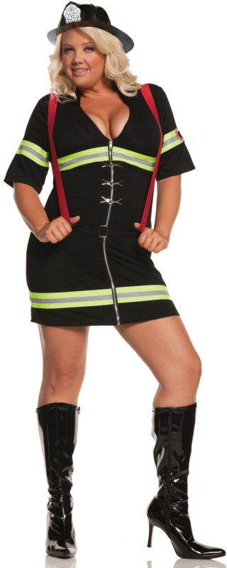 Ms. Blazin' Hot Adult Plus Costume