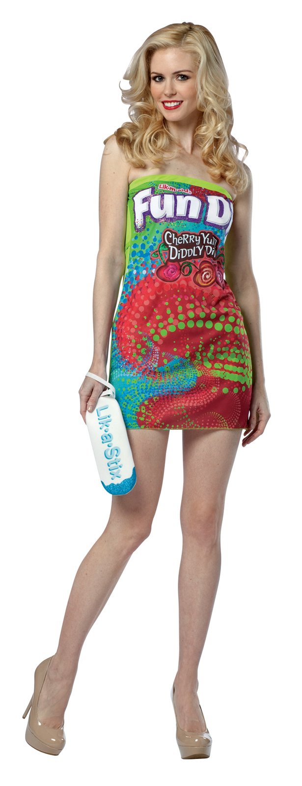 Stylish Fun Dip Strapless Dress Adult Costume