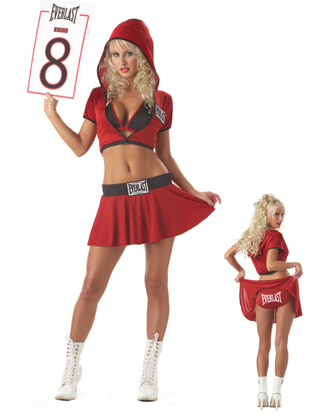 Womens Everlast Ring Card Girl Costume