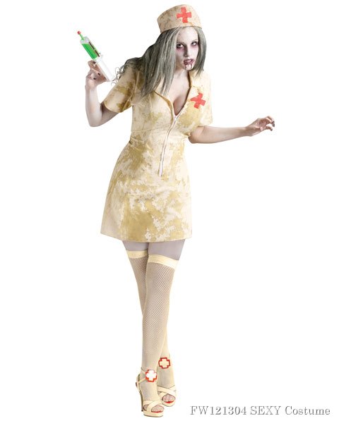 Women's Zombie Nurse Sexy Costume