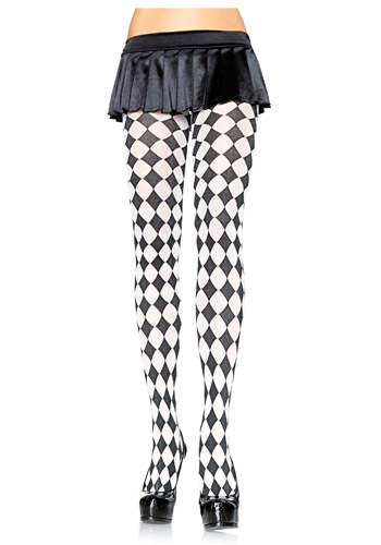 Black and White Diamond Tights