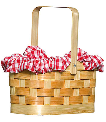 Gingham Basket Handbag