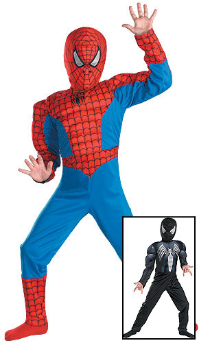 Child Reversible Muscle Chest Spiderman Costume