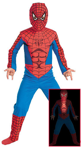 Child Spiderman Costume Fiber Optic