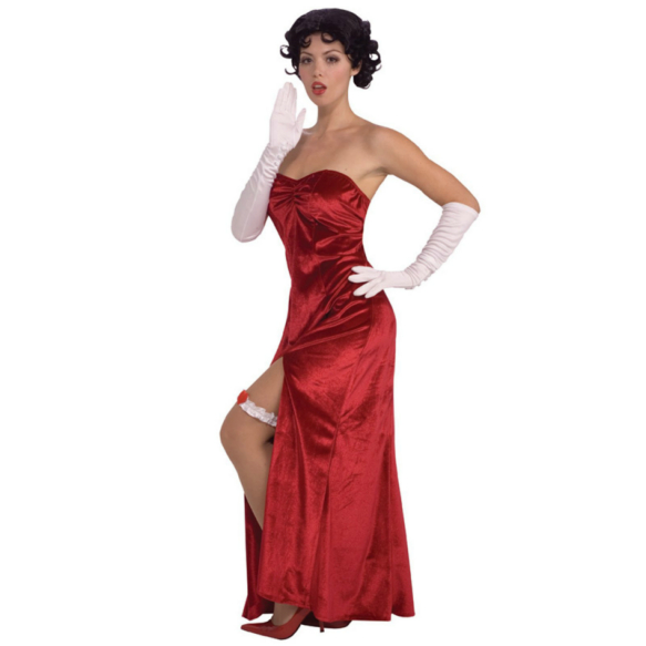 Betty Boop Long Velvet Dress Adult