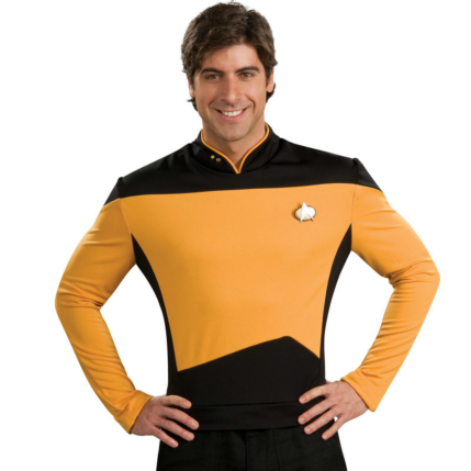 Star Trek Next Generation Gold Shirt Deluxe Adult Costume