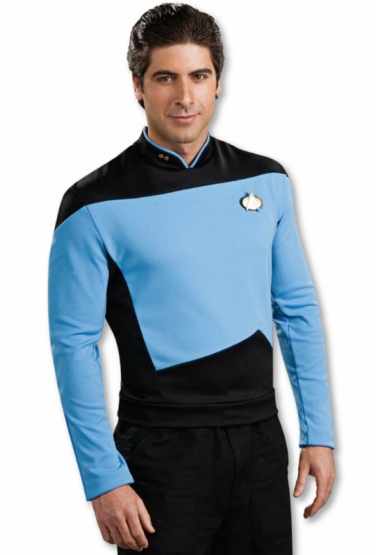 Star Trek Next Generation Blue Shirt Deluxe Adult Costume