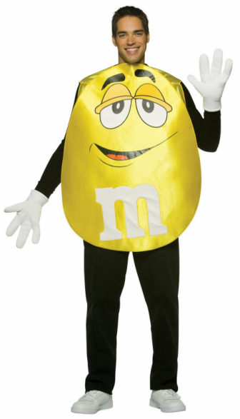 M&Ms Yellow Poncho Adult Costume