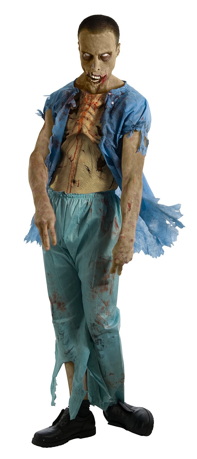 The Walking Dead - Patient's Gown With Molded Wounds Adult Costu