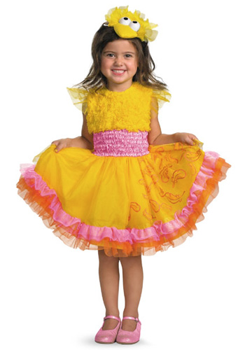 Girls Frilly Big Bird Costume