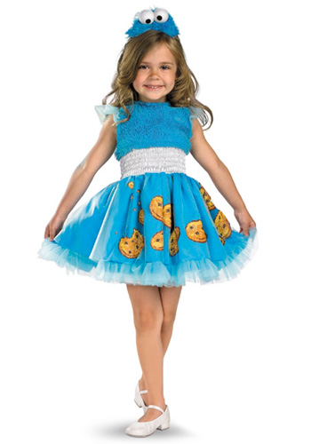 Girls Frilly Cookie Monster Costume