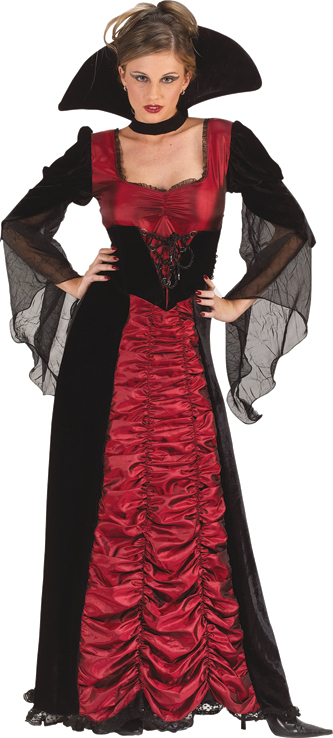 Taffeta Coffin Vampiress Adult Costume